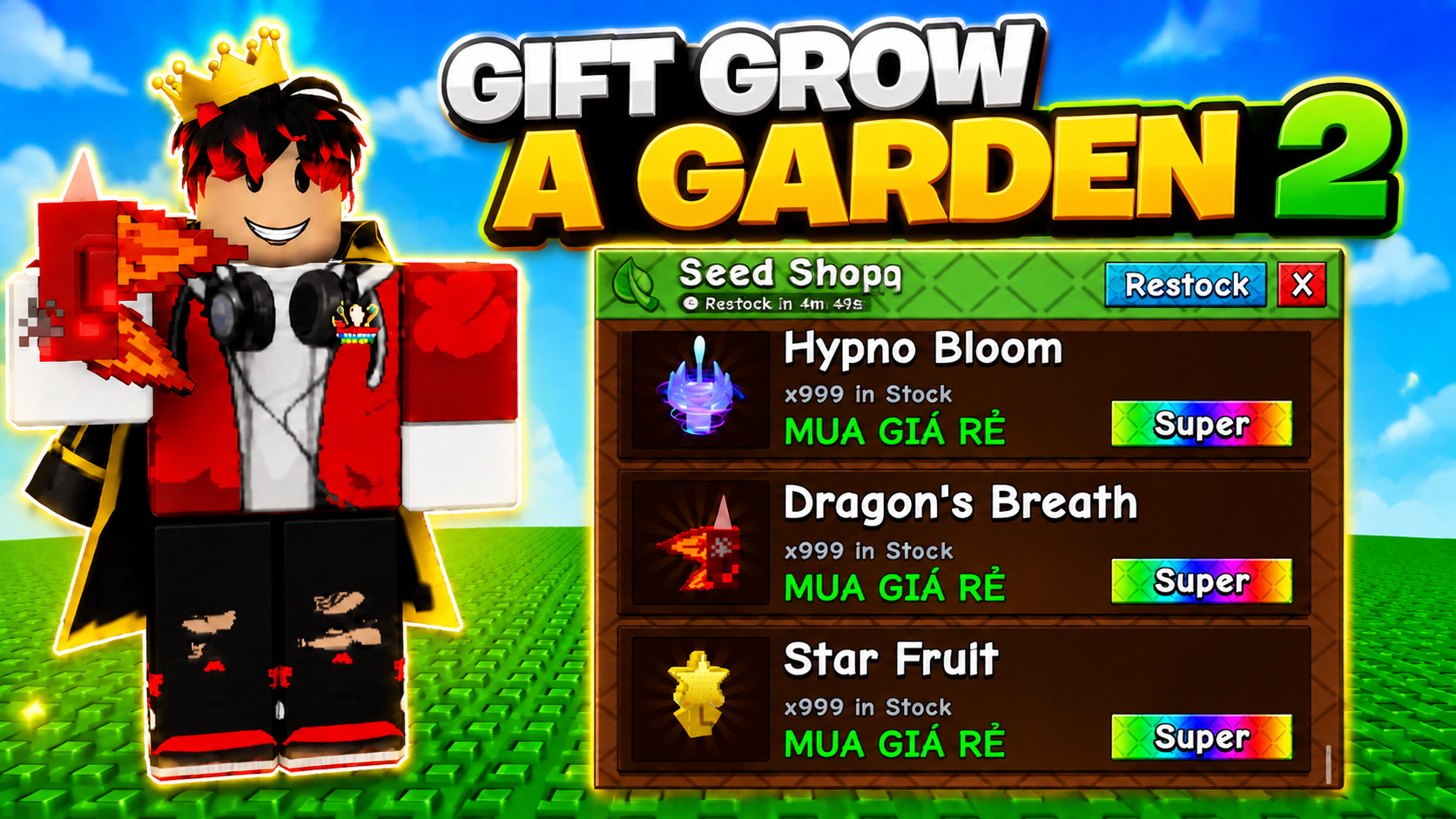 DỊCH VỤ GROW A GARDEN 2 MAP CHÍNH